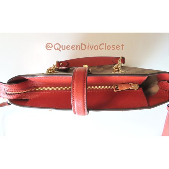 Lane Bucket Bag Purse Satchel Crossbody In Signature Canvas C8597 - Picture 8 of 12